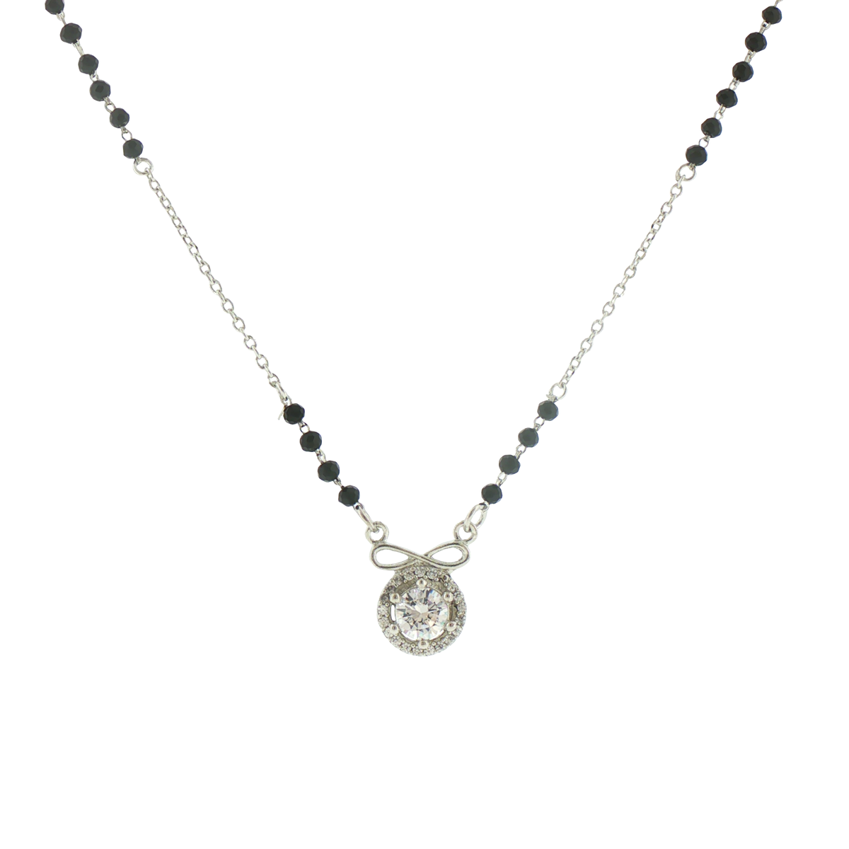 Silver Halo Mangalsutra with Infinity Motif