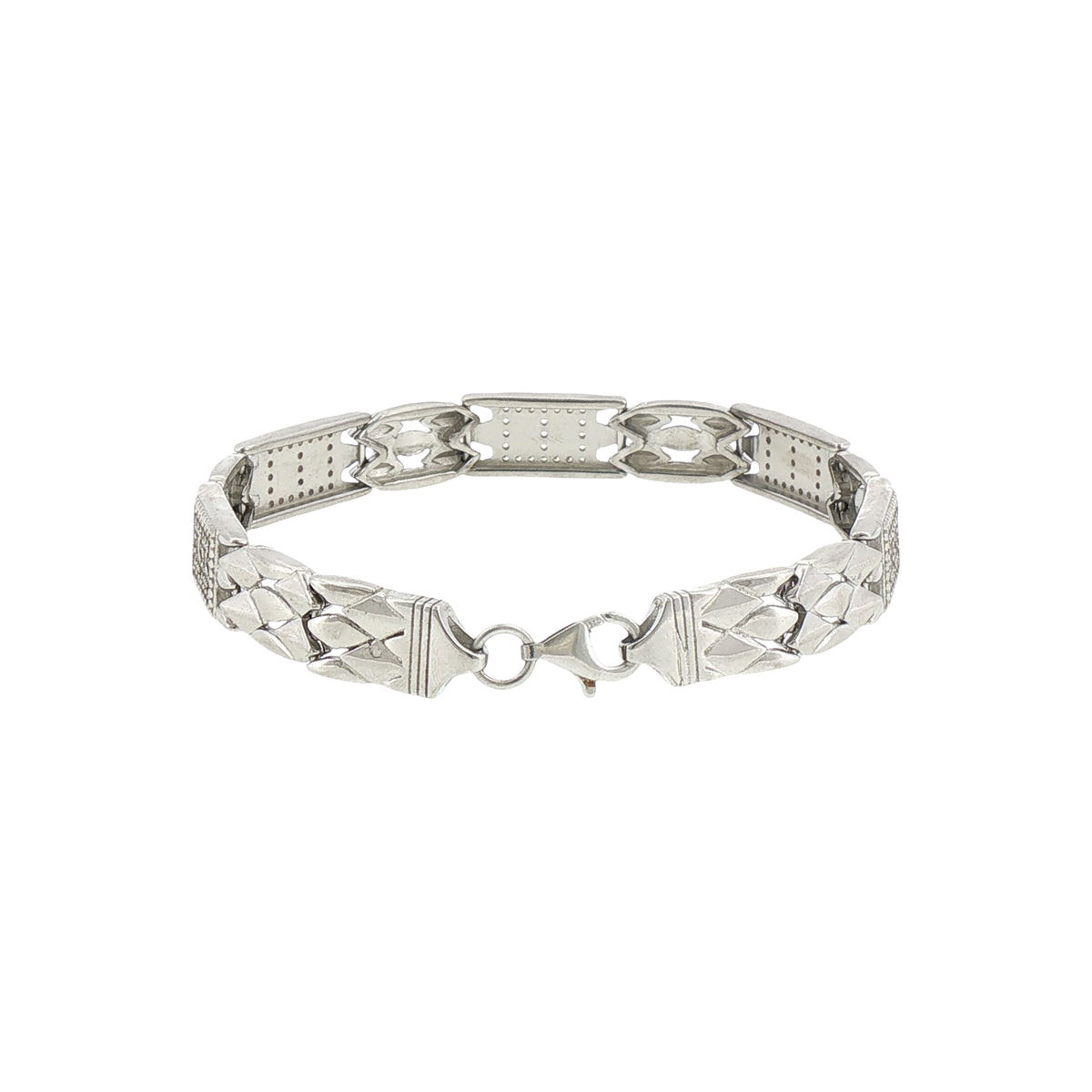 Silver Pavé Link Bracelet