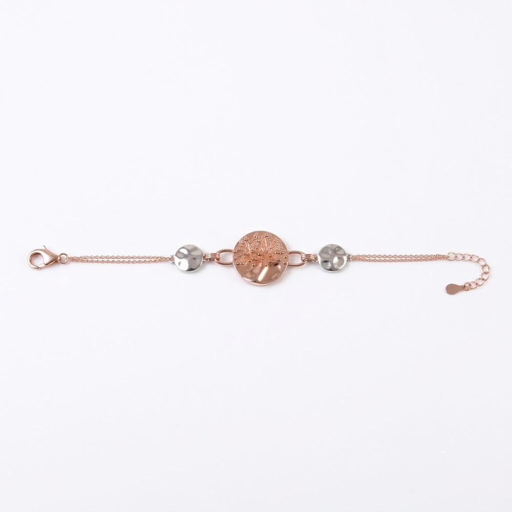 Rose Gold & Silver Celestial Coin Charm Bracelet