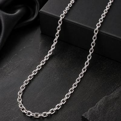 Silver Classic Oval Link Chain