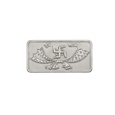 Fine Silver 999 Bullion Rectangular Coin with Decorative Border - 10 g