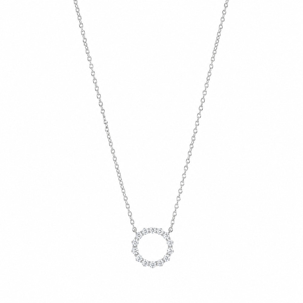 Silver Open Circle Pendant Necklace