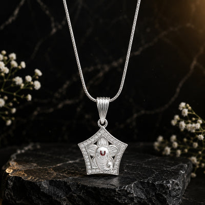 Silver Lord Ganesha Charm Pendant