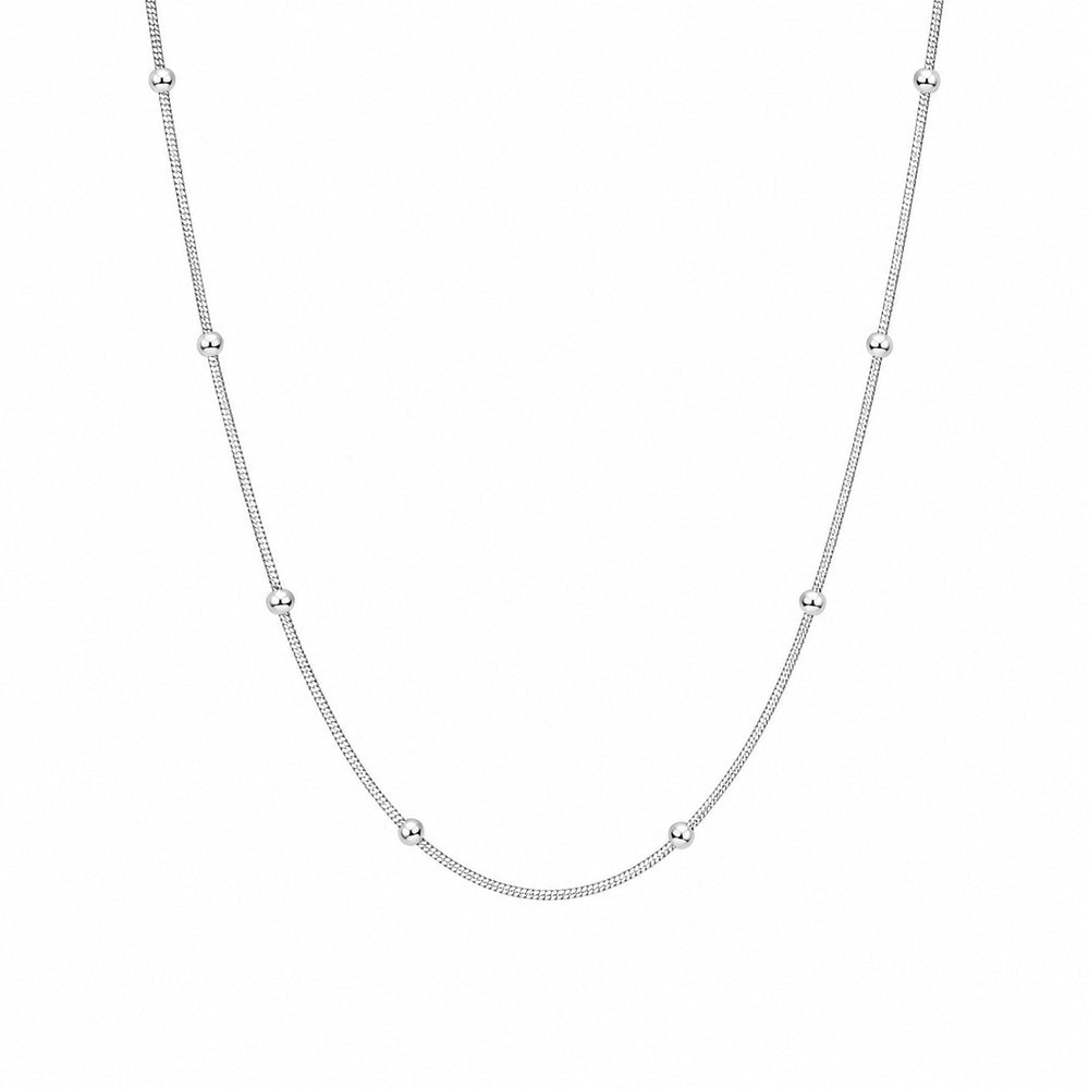 Silver Beaded Snake Chain
