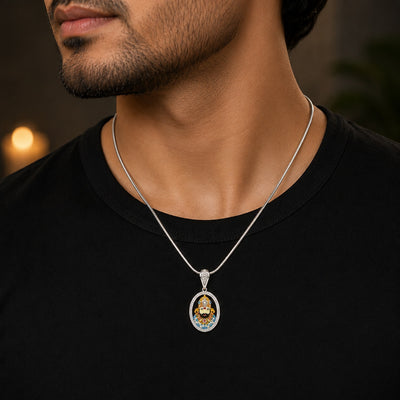 Silver Khatu Shyam Pendant