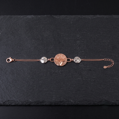 Rose Gold & Silver Celestial Coin Charm Bracelet