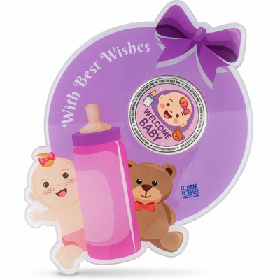Silver 10g Bullion Coin in Baby Welcome Card