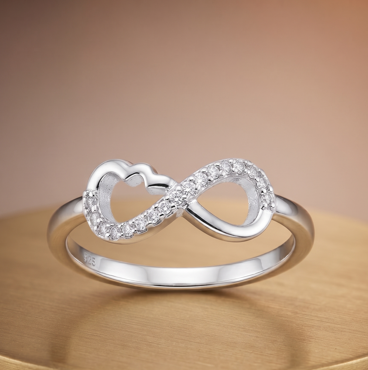 Silver Accent Infinity Ring
