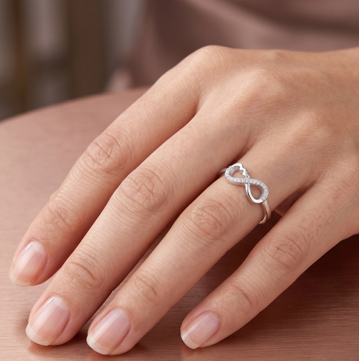Silver Accent Infinity Ring