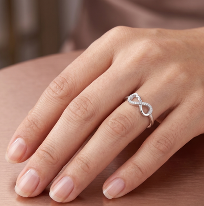 Silver Accent Infinity Ring