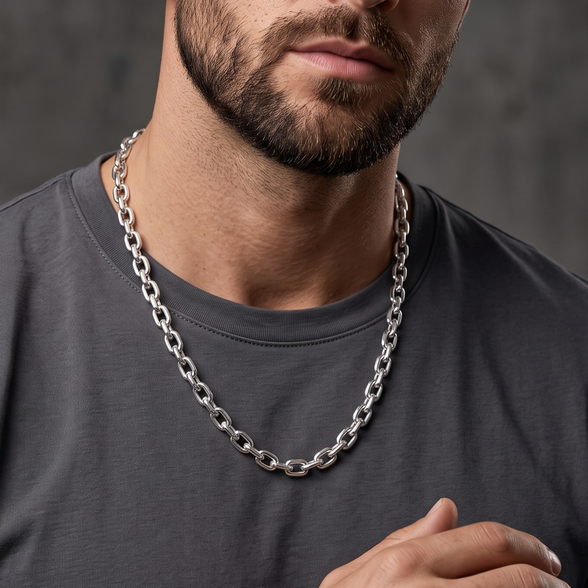 Silver Classic Oval Link Chain