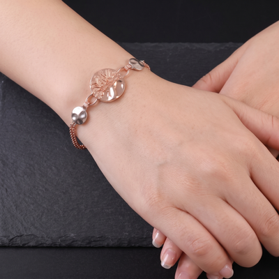 Rose Gold & Silver Celestial Coin Charm Bracelet