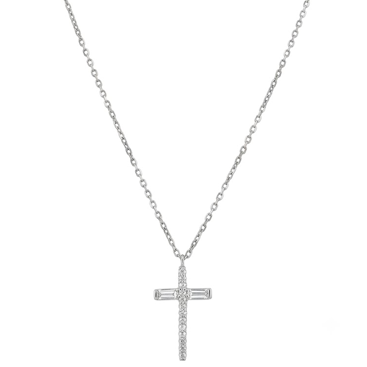 Silver Cross Pendant with Chain