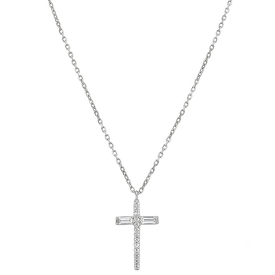 Silver Cross Pendant with Chain