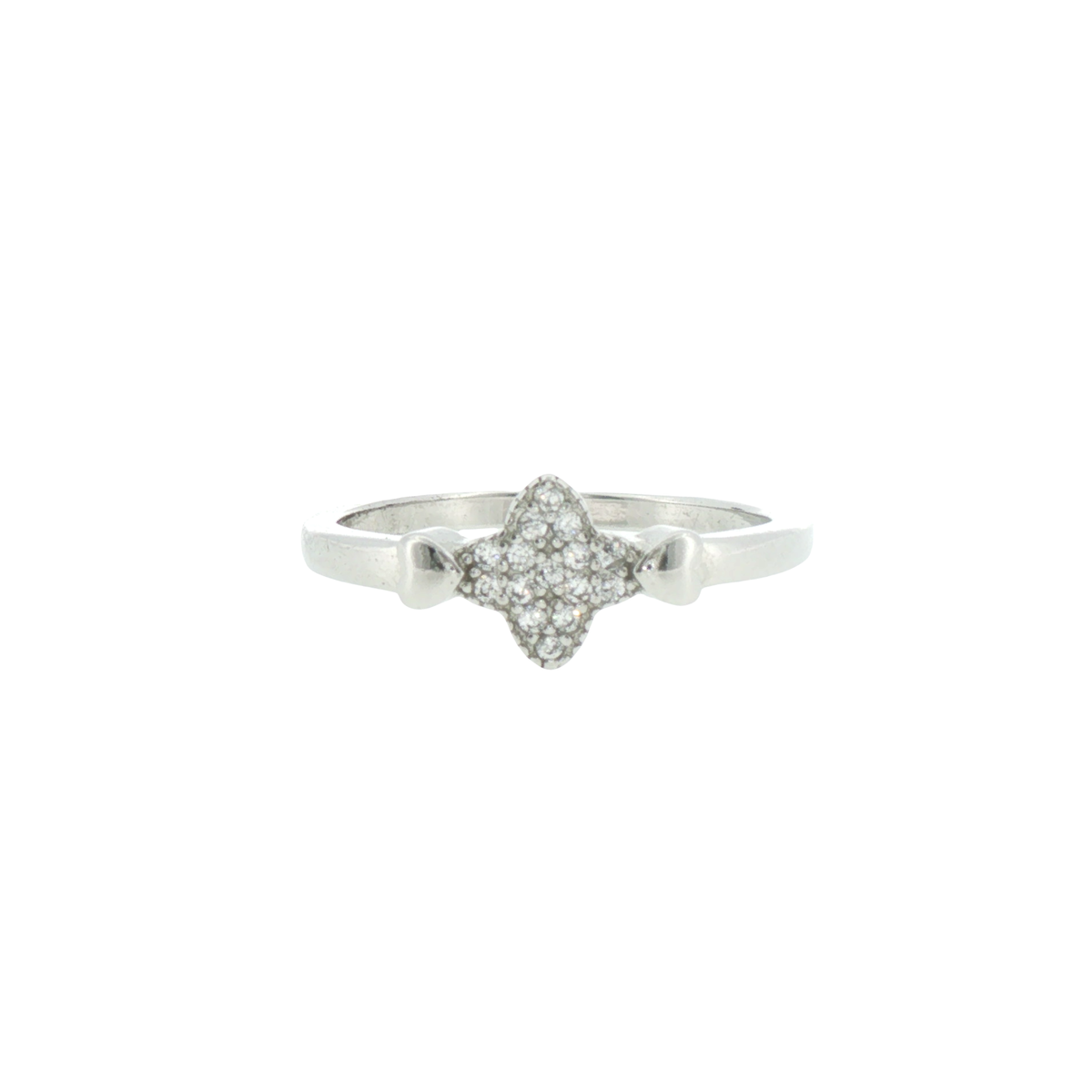 Silver Quatrefoil Multistone Ring