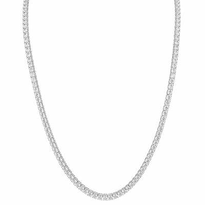 Silver Stone Tennis Necklace