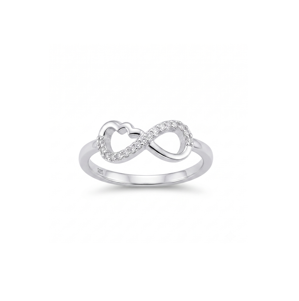 Silver Accent Infinity Ring