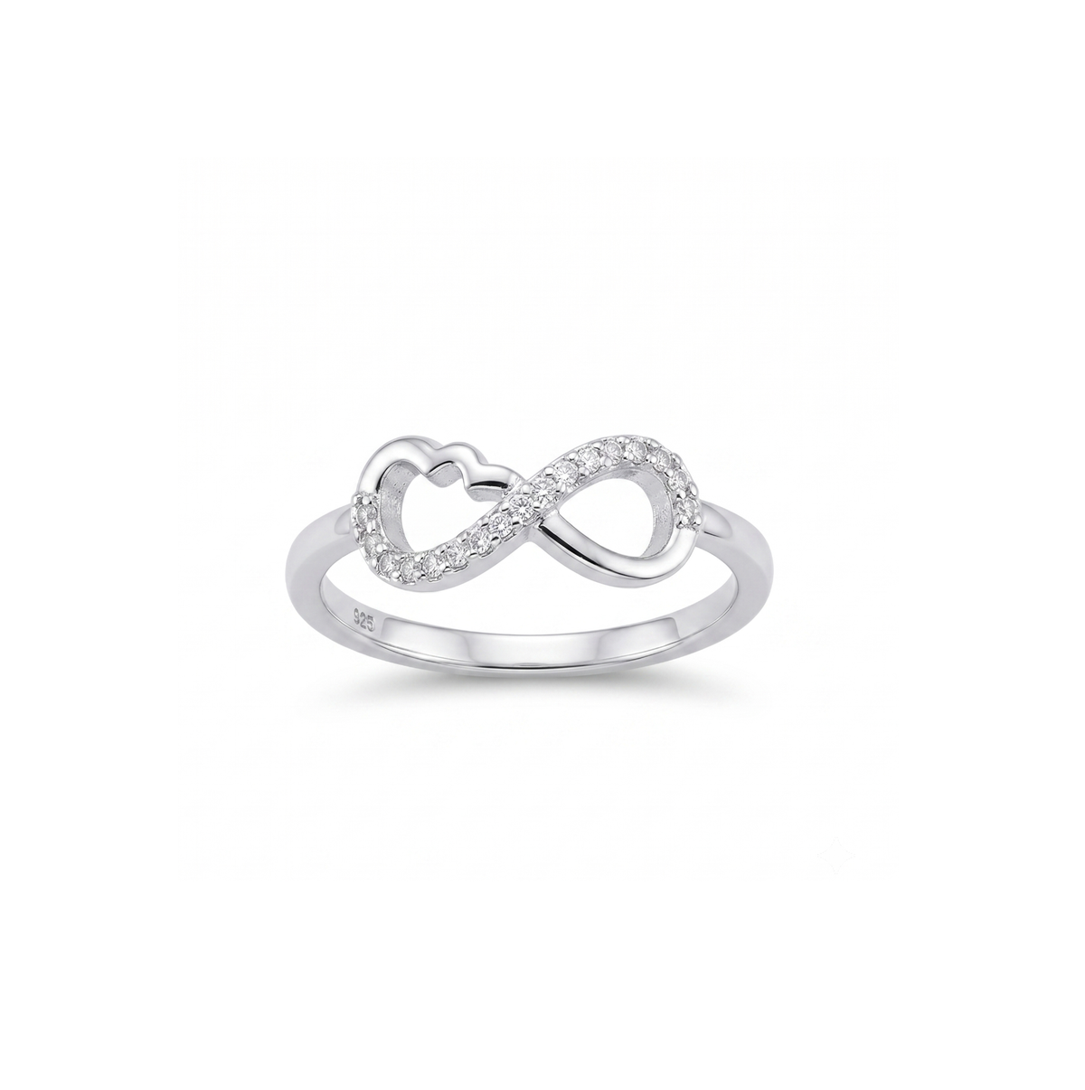 Silver Accent Infinity Ring