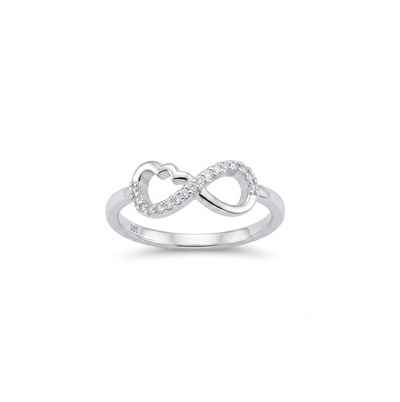 Silver Accent Infinity Ring