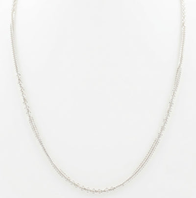 Silver Crystal Beaded Necklace