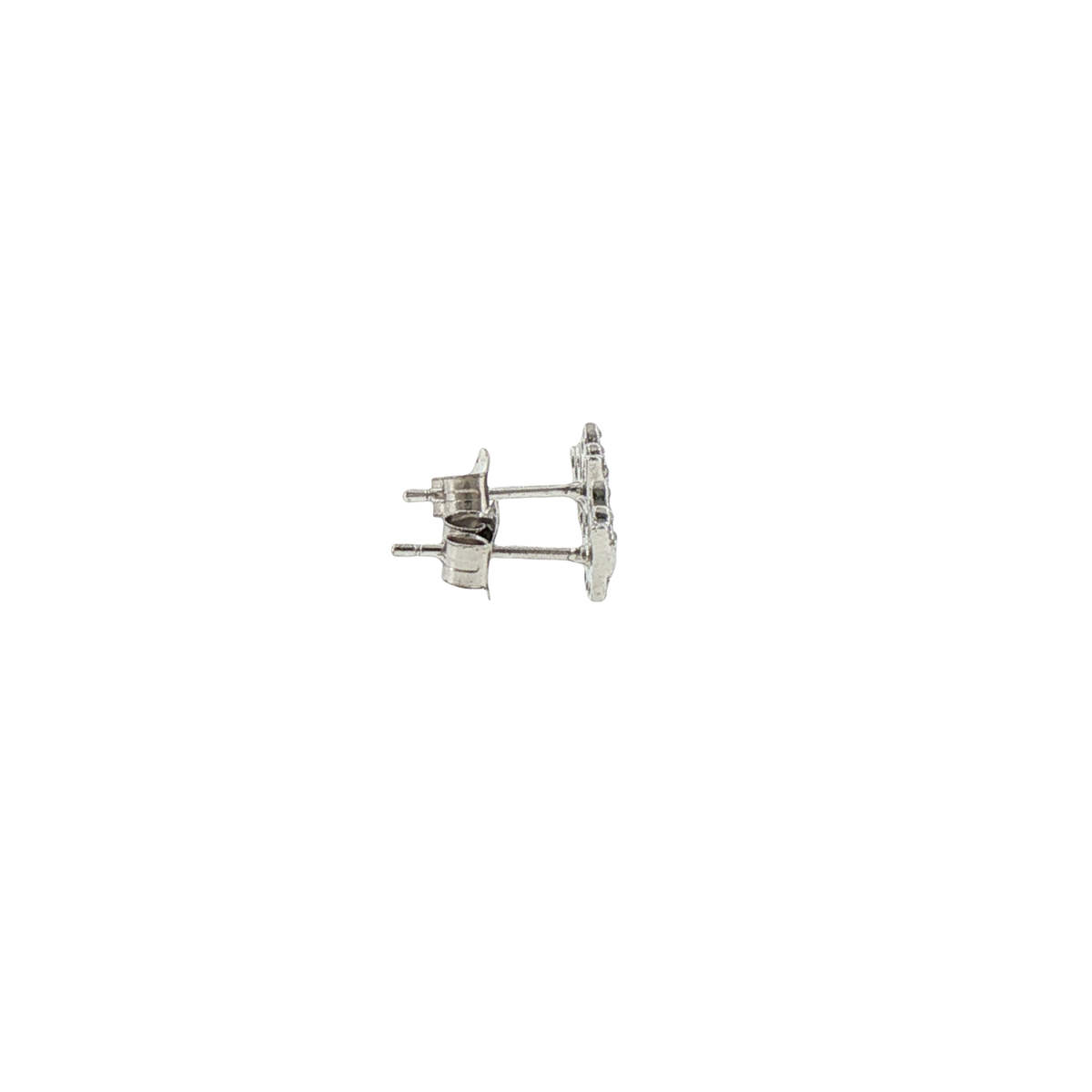 Silver Crown Stud Earrings