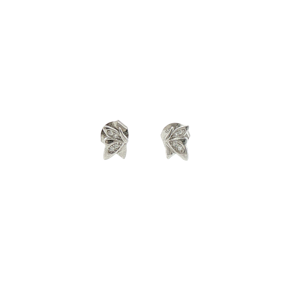 Silver Butterfly Stud Earrings
