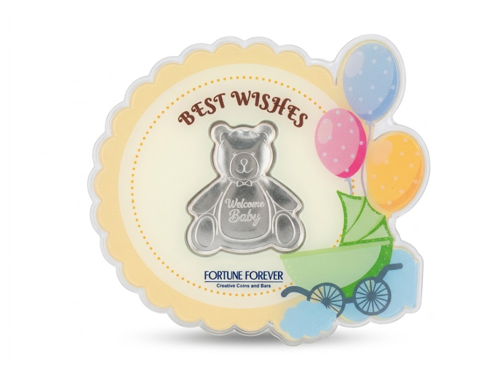 Silver Fortune Forever Teddy Bear Bar- 10 g