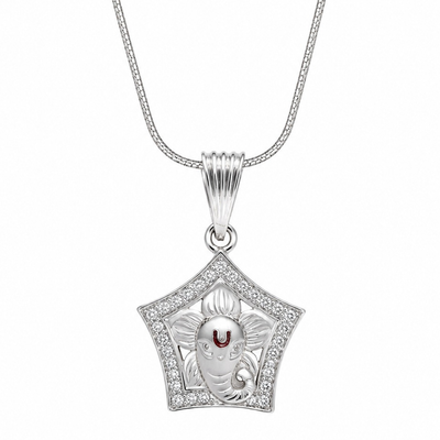 Silver Lord Ganesha Charm Pendant