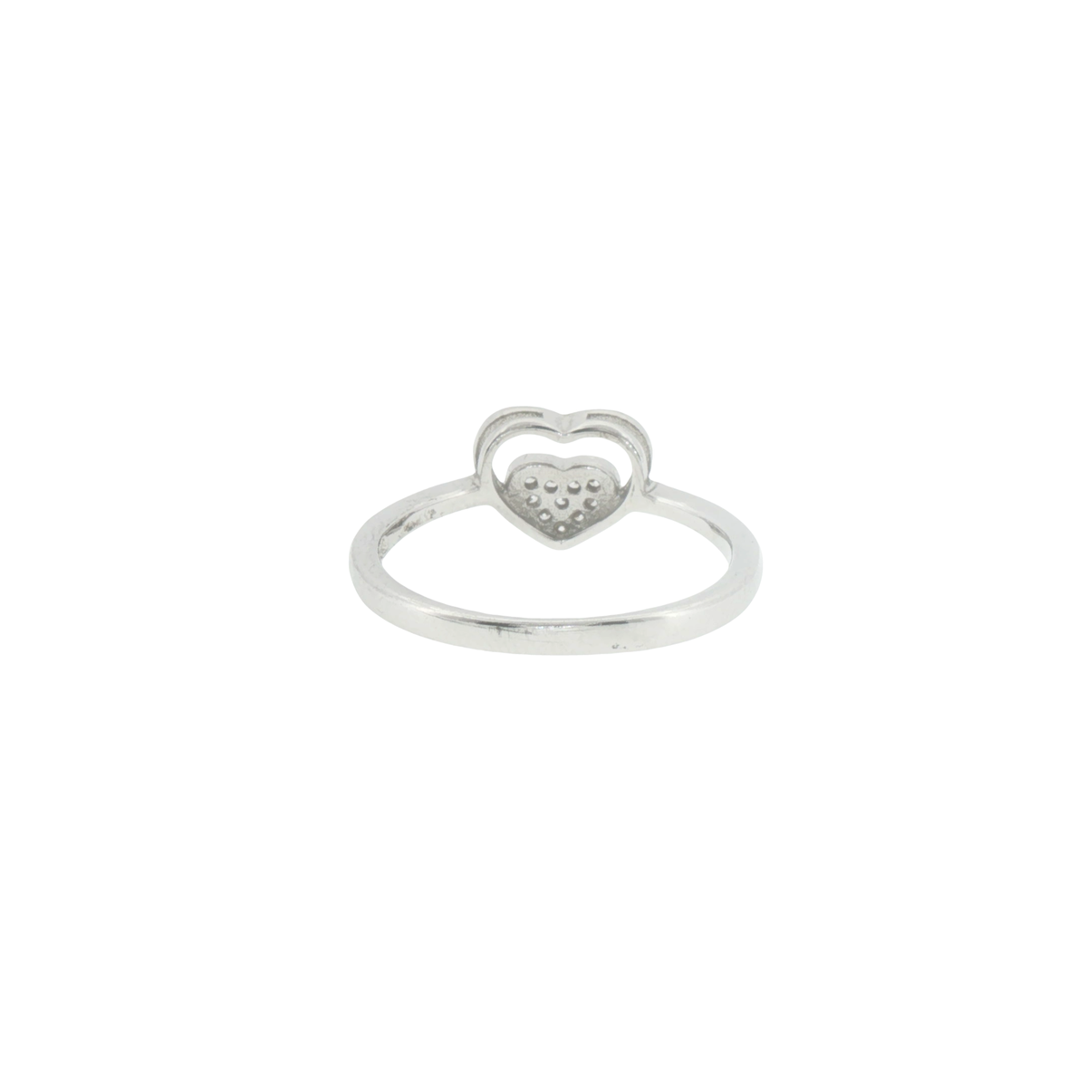 Silver Double Heart Ring