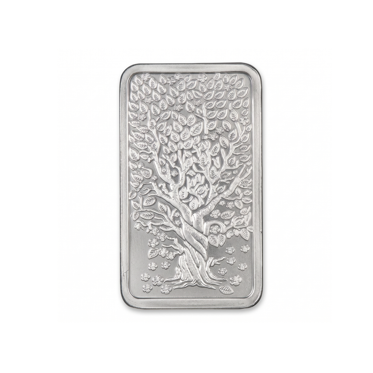 Floral Pattern Fine Silver 999 Bullion Rectangular Coin - 5 g