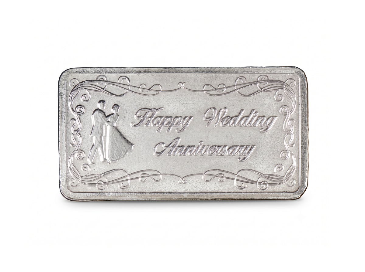 Fine Silver 999 Rectangular Coin with Scrollwork - 5 g
