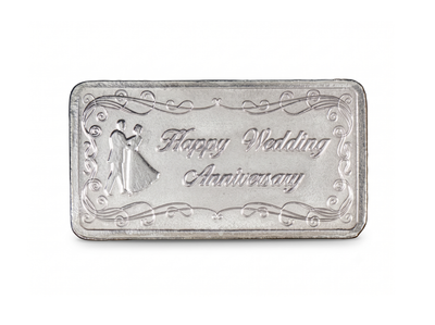 Fine Silver 999 Rectangular Coin with Scrollwork - 5 g