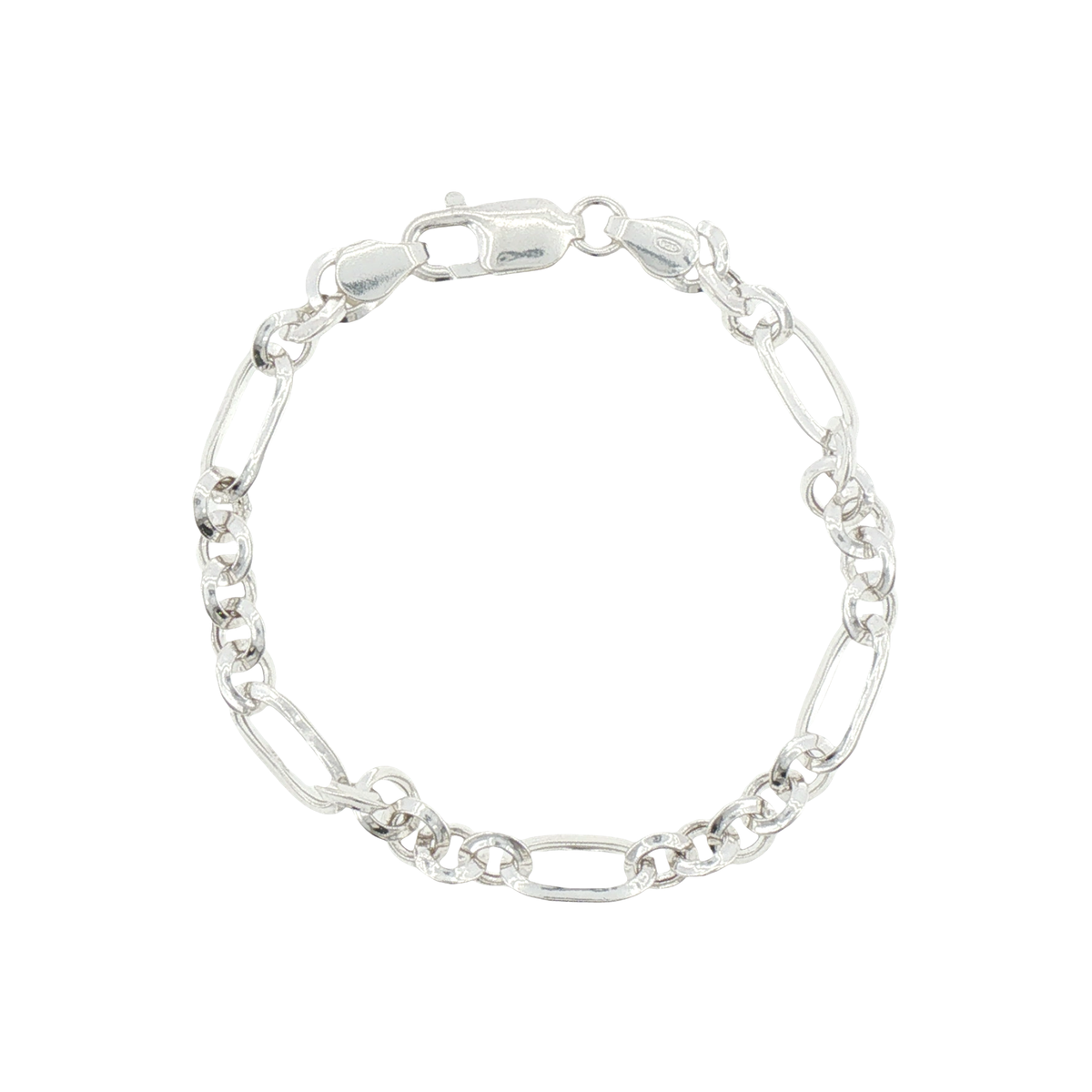Silver Figaro Chain Bracelet